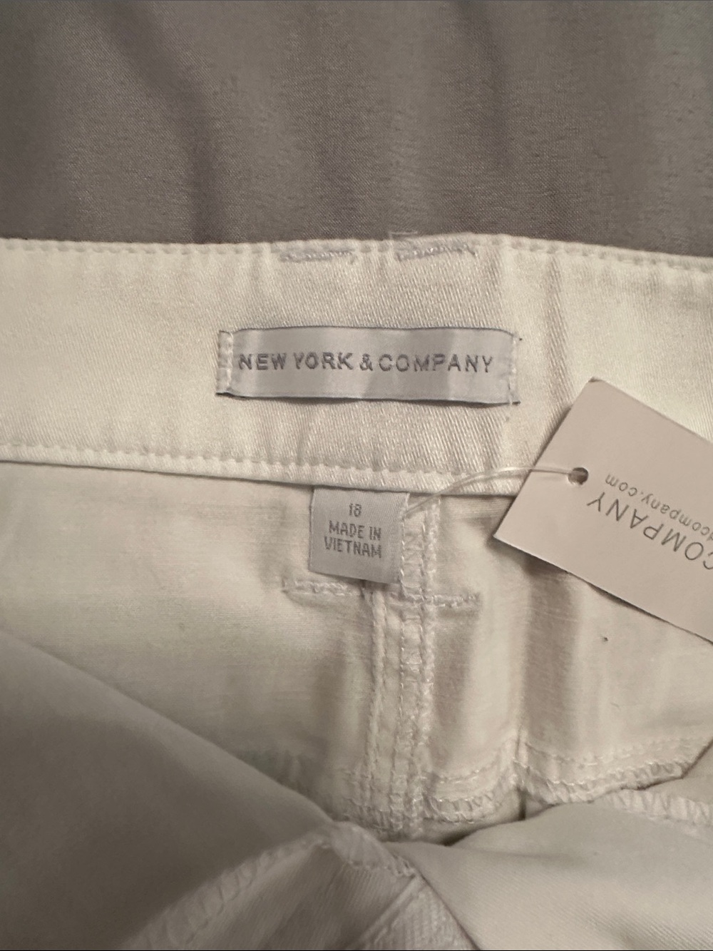 New York & Company White twill mini skirt